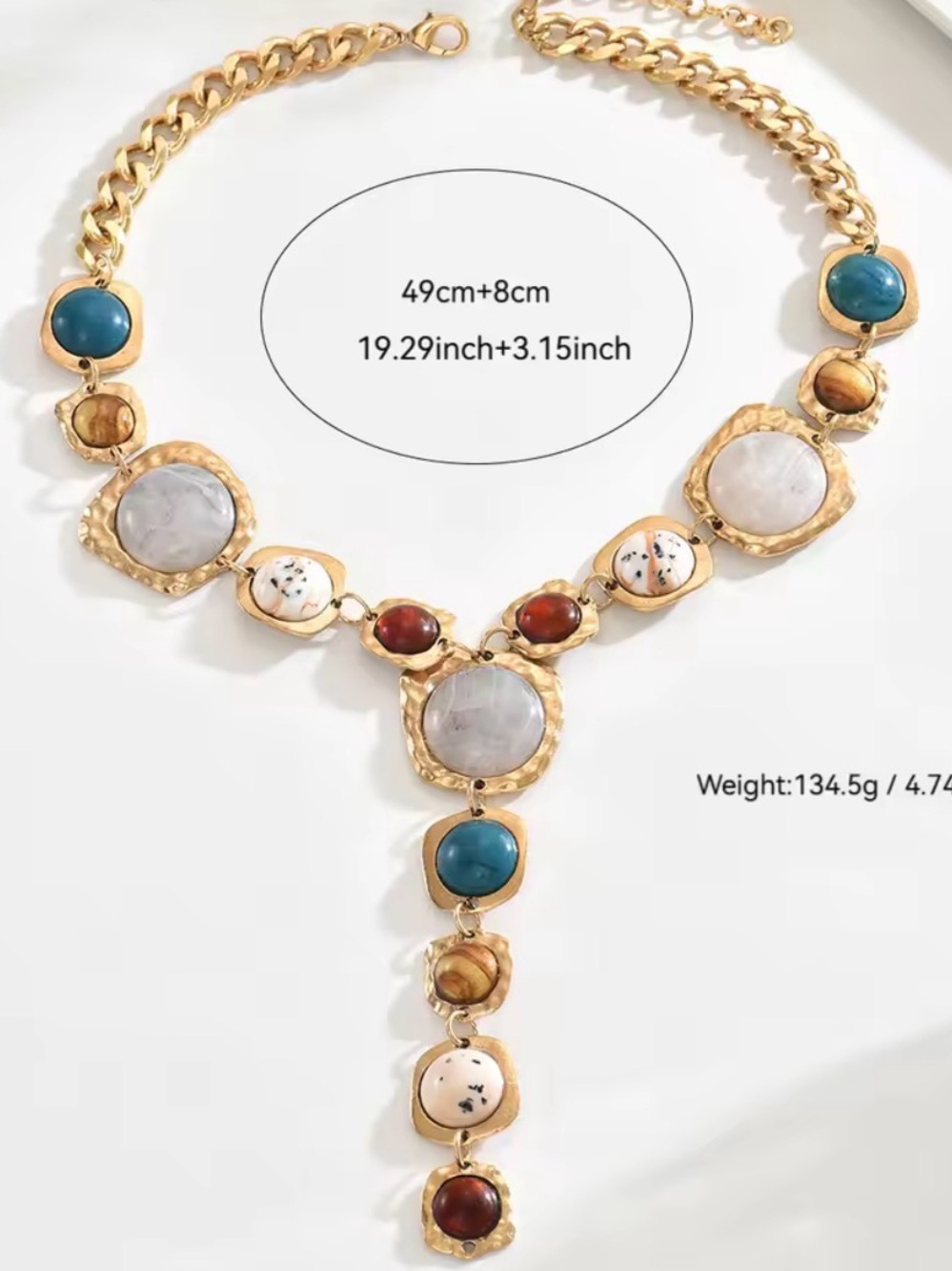 Summer Multistone Necklace - Picture 3 of 4
